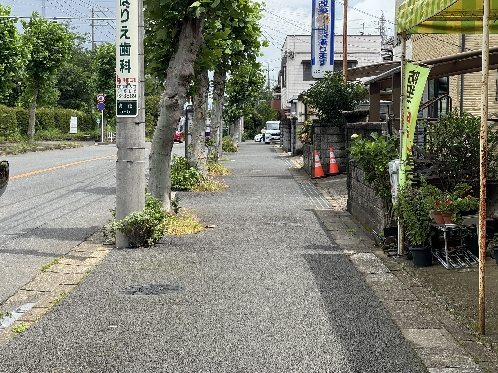 商店北侧的街道